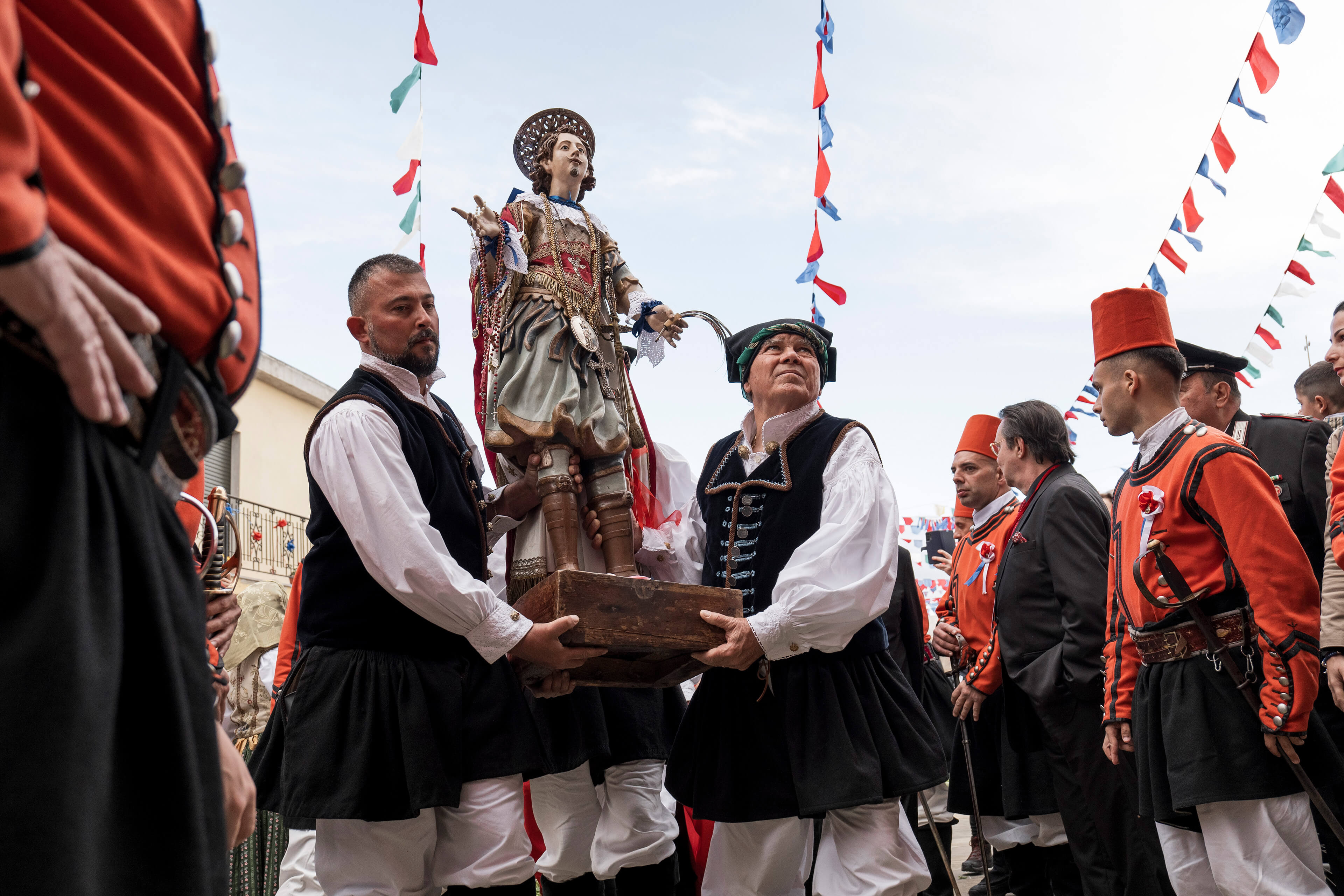Villa San Pietro, festa di Sant'Efisio. Arrivo del santo nel borgo